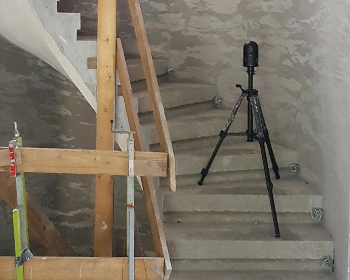 Come viene eseguito lo scanner 3d del cantiere
