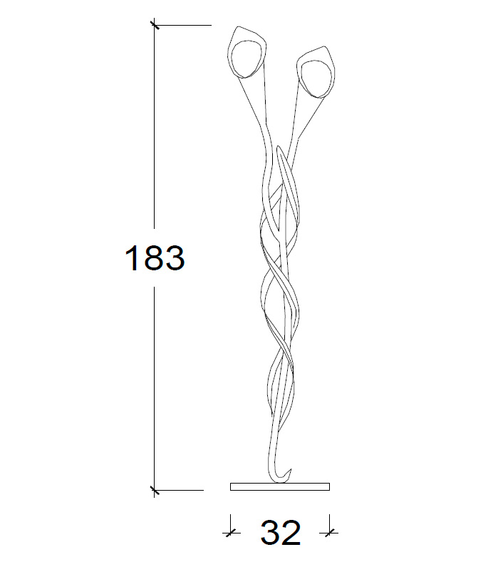 Disegno della Lampada Calle Art. 102