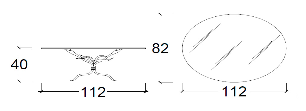 Disegno del Tavolino Art. 150