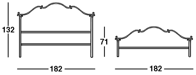 Detail of wrought iron Bed Art. 221