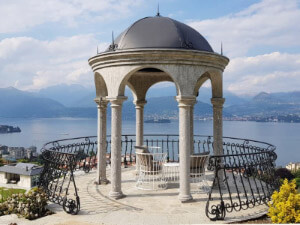 A Wrought Iron cover for a gazebo
